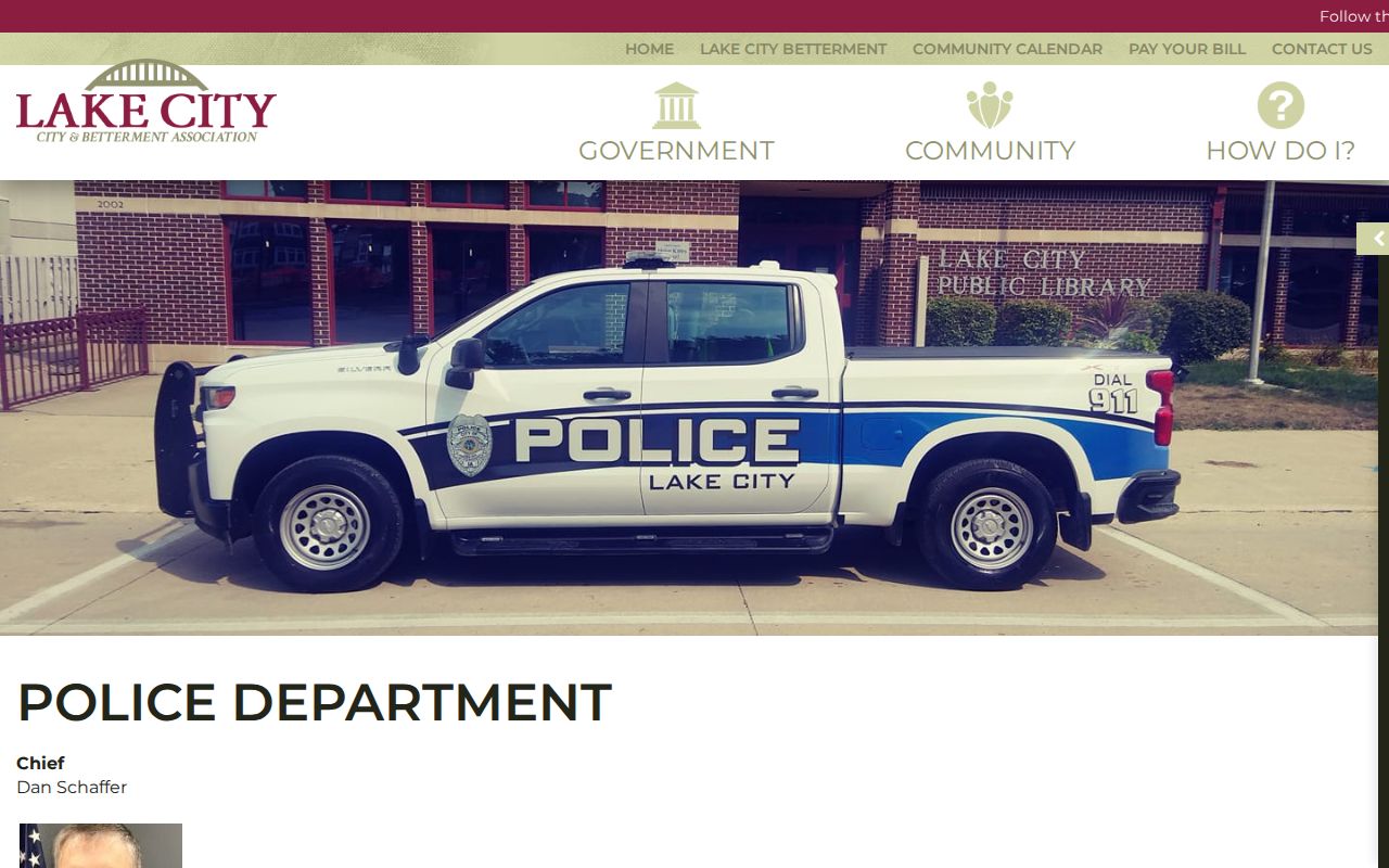 Calhoun County arrest lookup through the official Lake City Police page