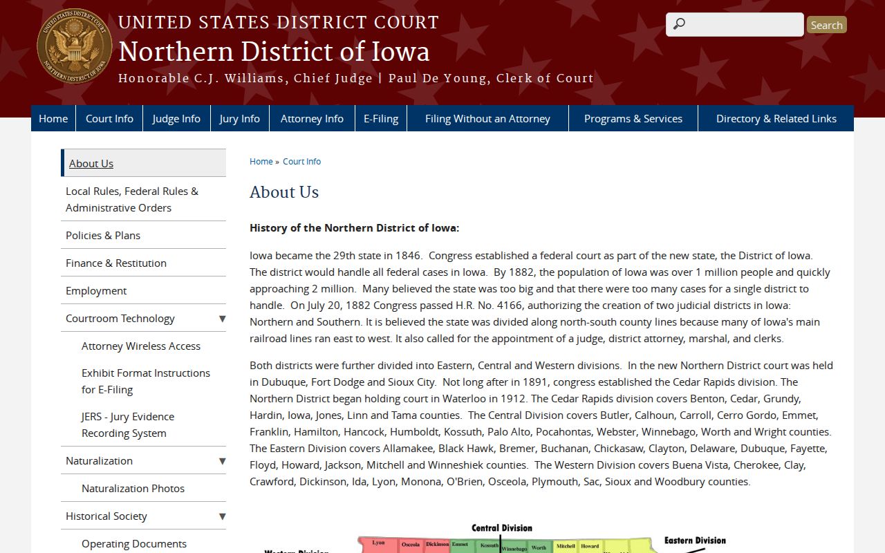 Calhoun County federal criminal court division coverage